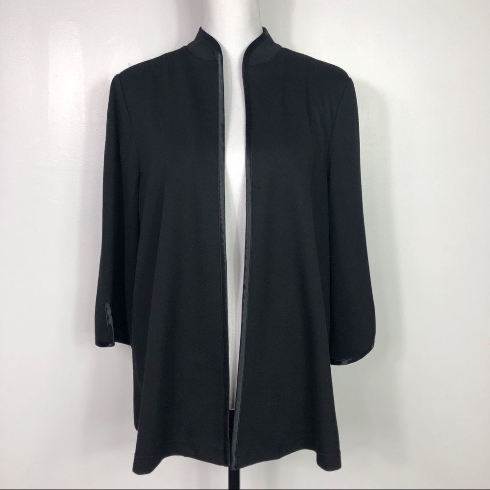Coldwater Creek Open Black Lightweight Blazer